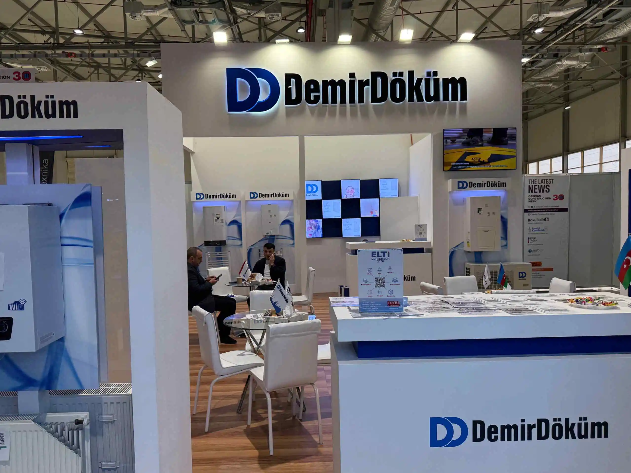 Türk Demir Döküm Fabrikaları Bakü Expo Center fuar standı ürün teşhir alanı