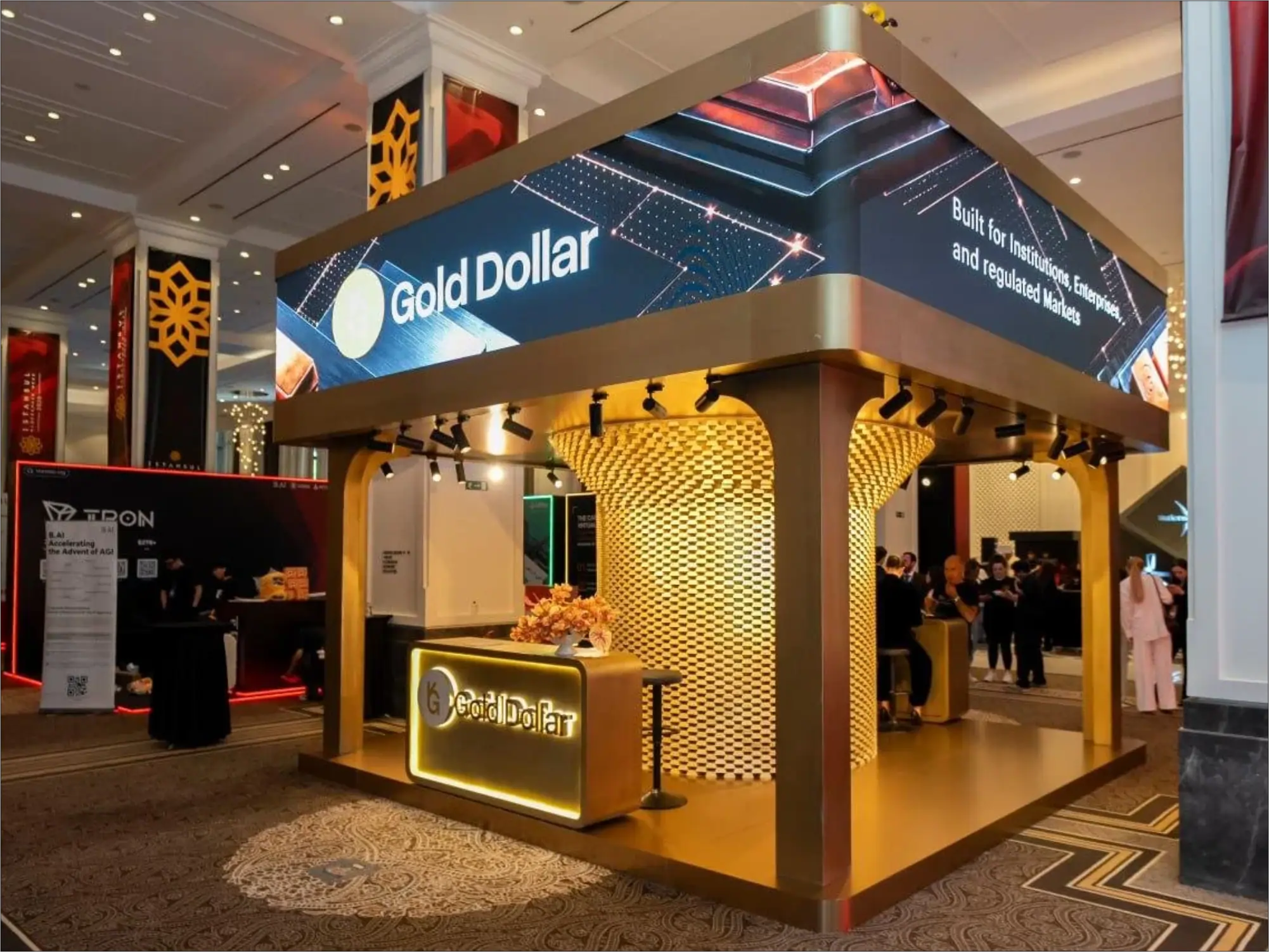 USDKG Gold Dollar İstanbul Blockchain Week fuar standı görünümü