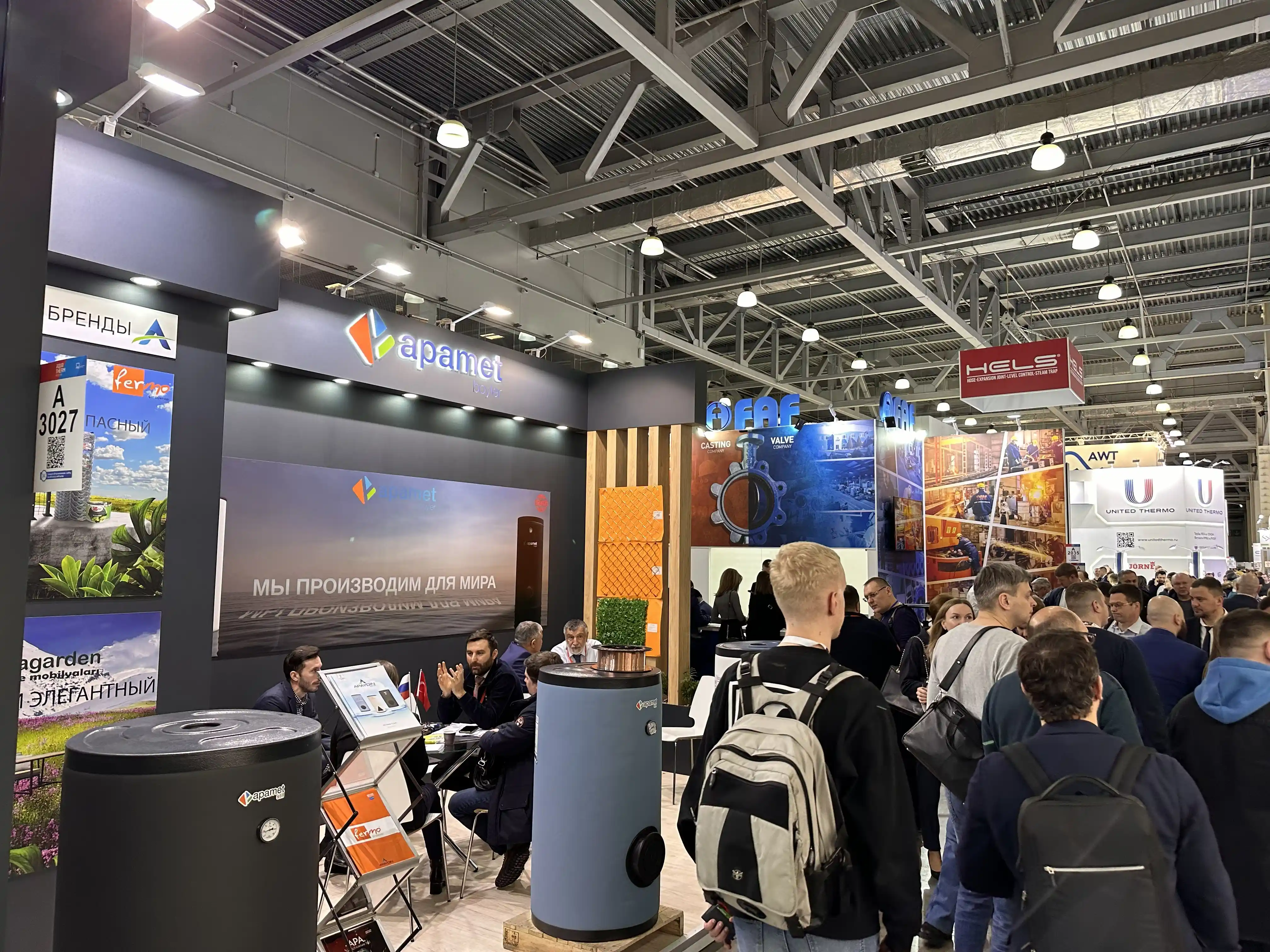 Apamet Boyler Aquatherm Moscow fuar standı tasarımı - Crocus Expo Center Moskova