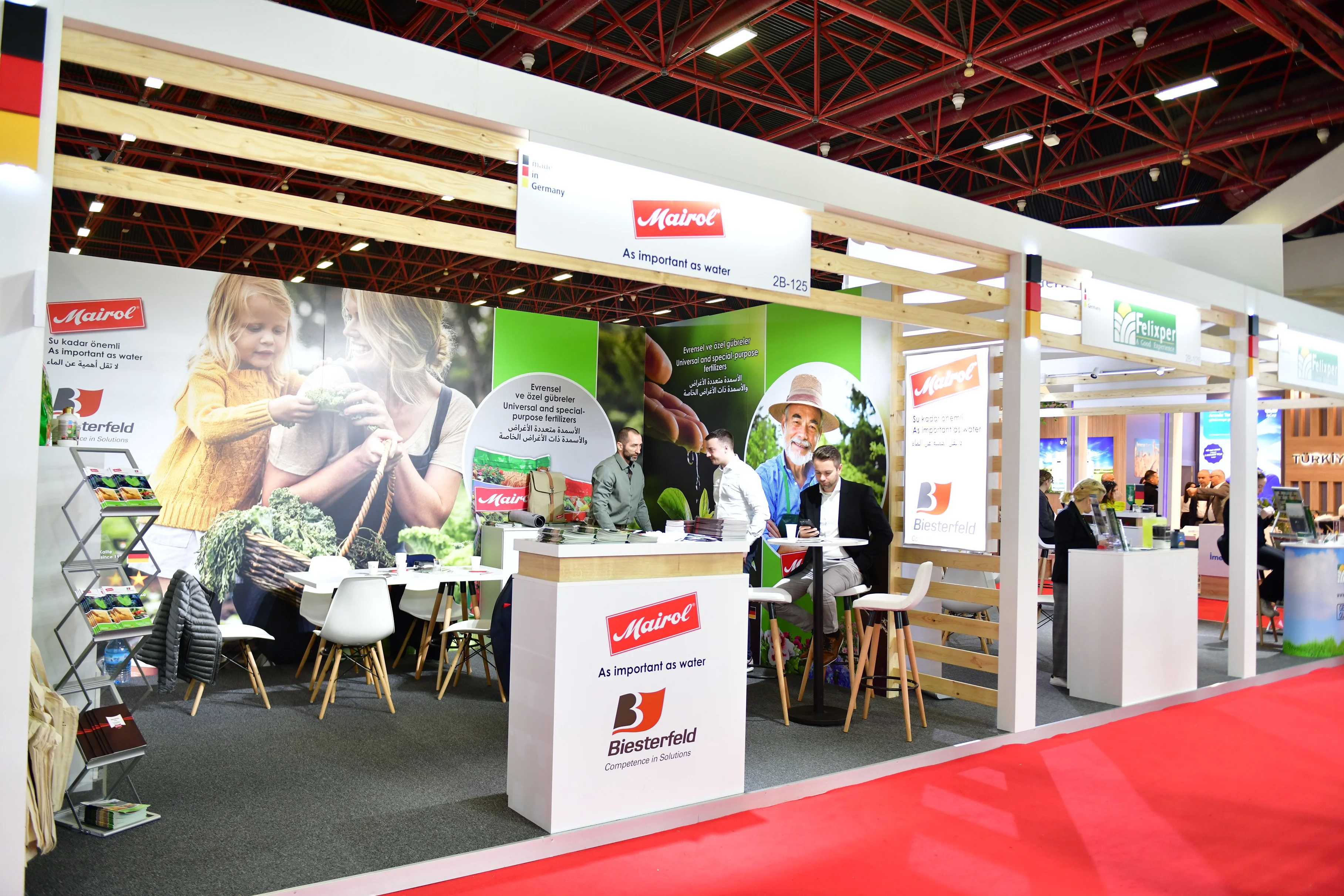 Almanya Milli Katılım Growtech Antalya 2024 fuar standı ürün teşhir alanı