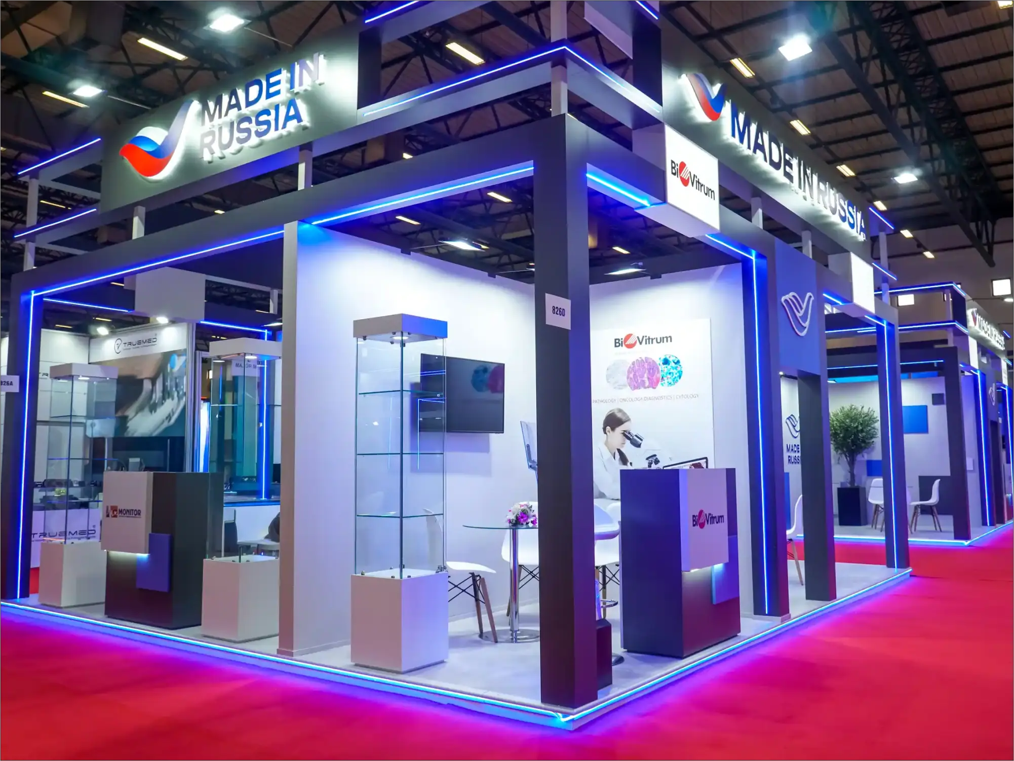 Rusya Sağlık Bakanlığı Expomed İstanbul fuar standı iç mekan